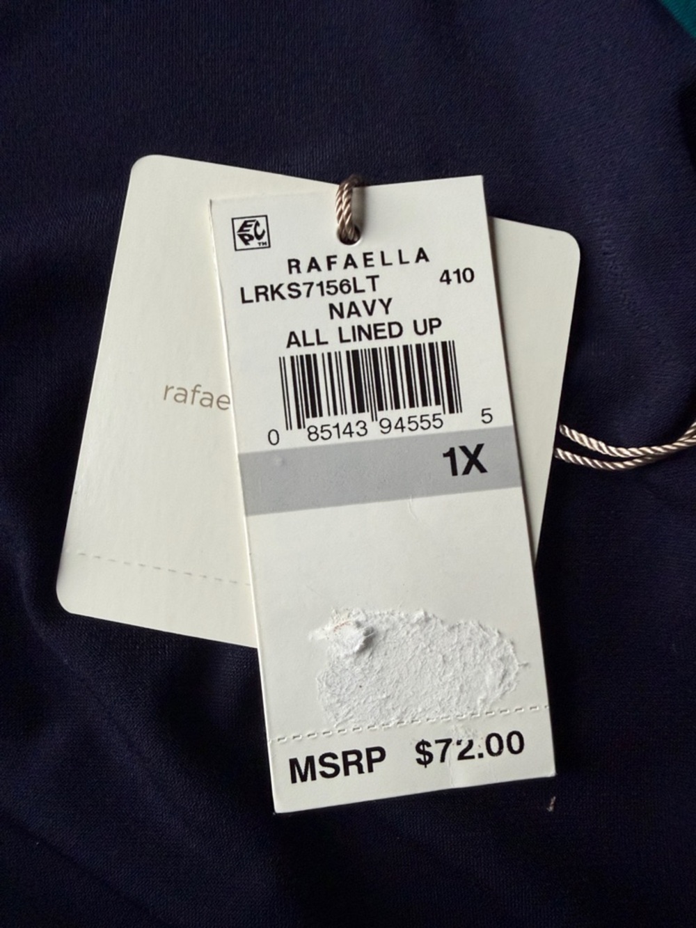 Rafaella Navy Scoop-Neck Tunic with Bright Floral Print - Picture 2 of 7